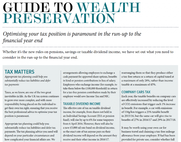 GUIDE TO WEALTH PRESERVATION Newbridge Financial Planning